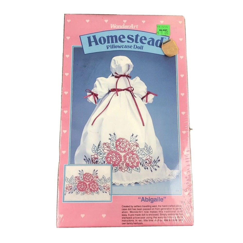 WondedArt Pillowcase Doll Abigale Vintage 80s Craft Swwing Kit Brand New Sealed